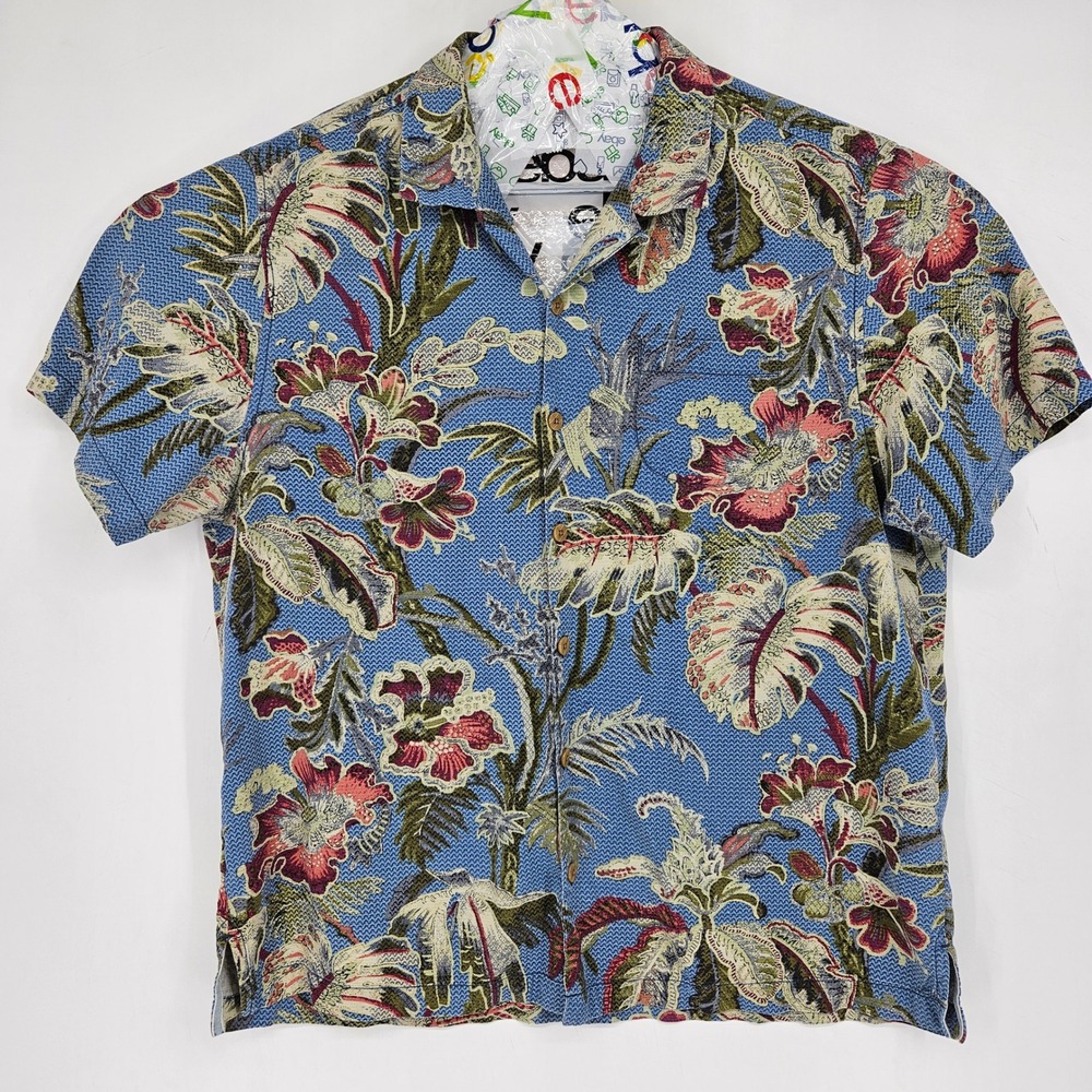 Tommy Bahama Shirt Mens‎ Extra Large Silk Floral Button Up Short Sleeve Casual